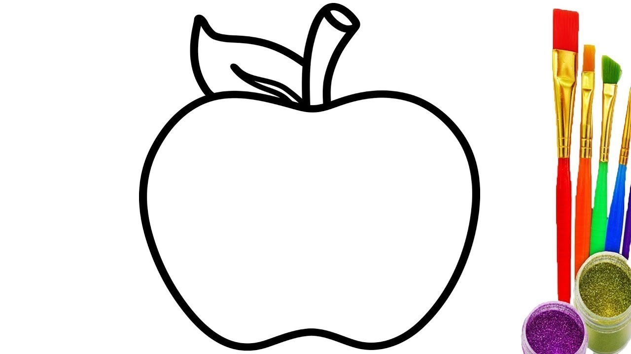 1280x720 How To Draw Apple Easy And Simple Apple Drawing Paper Craft