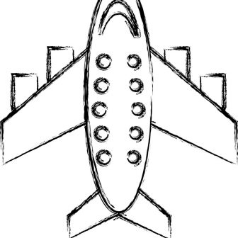 336x336 Airplane Car Drawing Easy Step