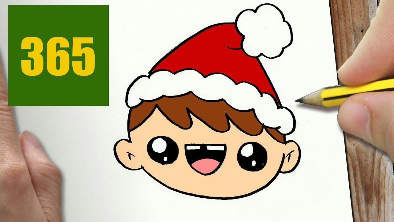 1280x720 How To Draw A Christmas Boy Cute, Easy Step