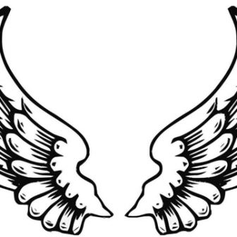 336x336 Cute Angel Wings Drawing Best Easy And Halo Cat With Anime