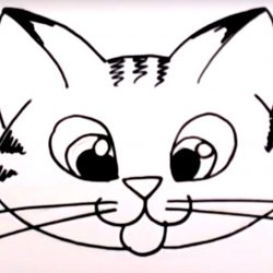 250x250 Cute Bunny Face Drawing Rabbit Line Easy Easter Of A Cartoon