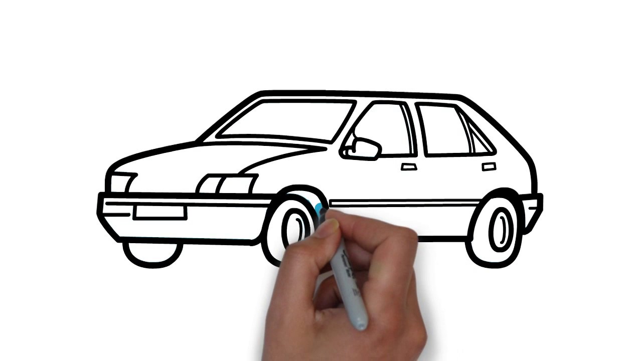 1280x720 An Easy And Beautiful Car Drawing For Kids Hd Video