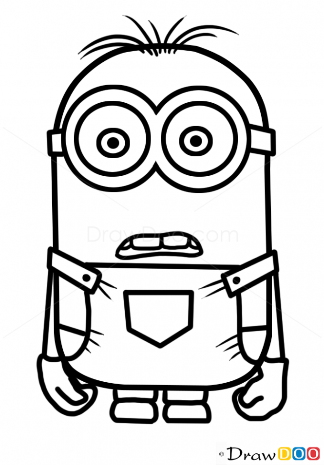 665x955 How To Draw Minion Dave, Cartoon Characters