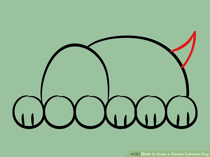 728x546 How To Draw A Simple Cartoon Dog Steps