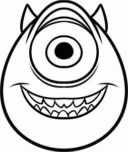 254x302 How To Draw Mike Wazowski Easy, Step