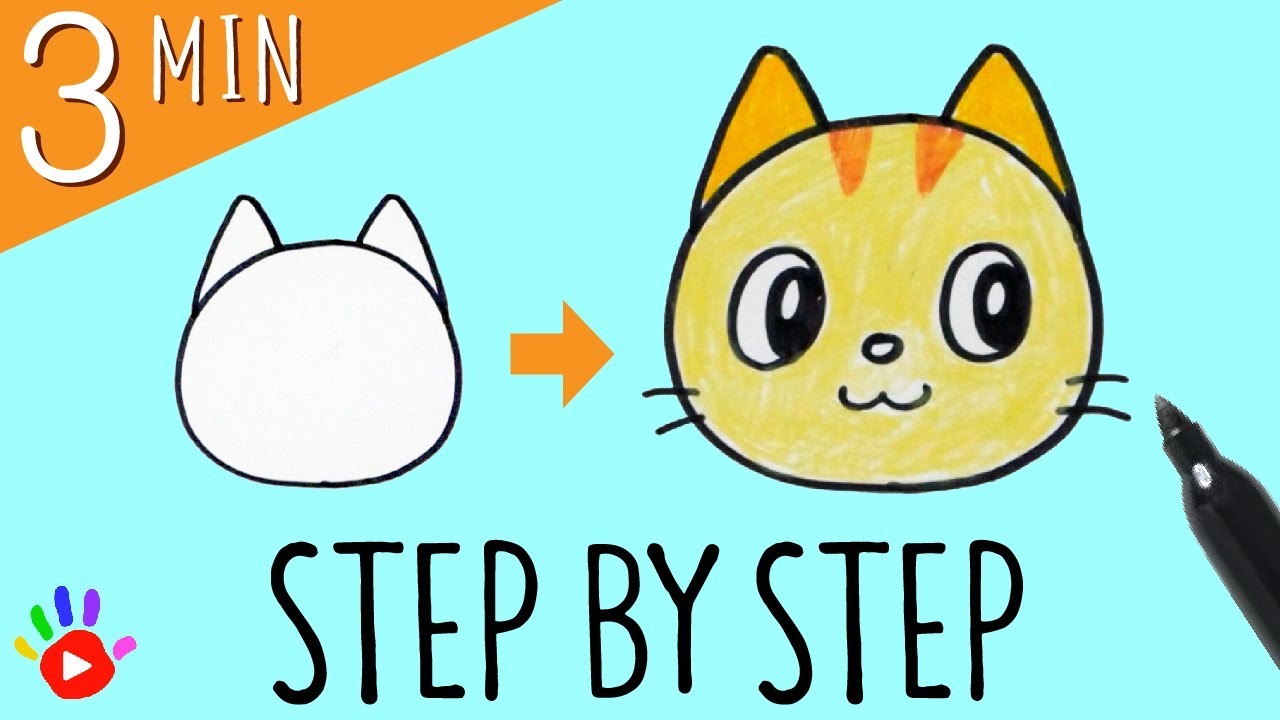 1280x720 How To Draw A Cat's Face Slow Easy Drawing Tutorial For Kids