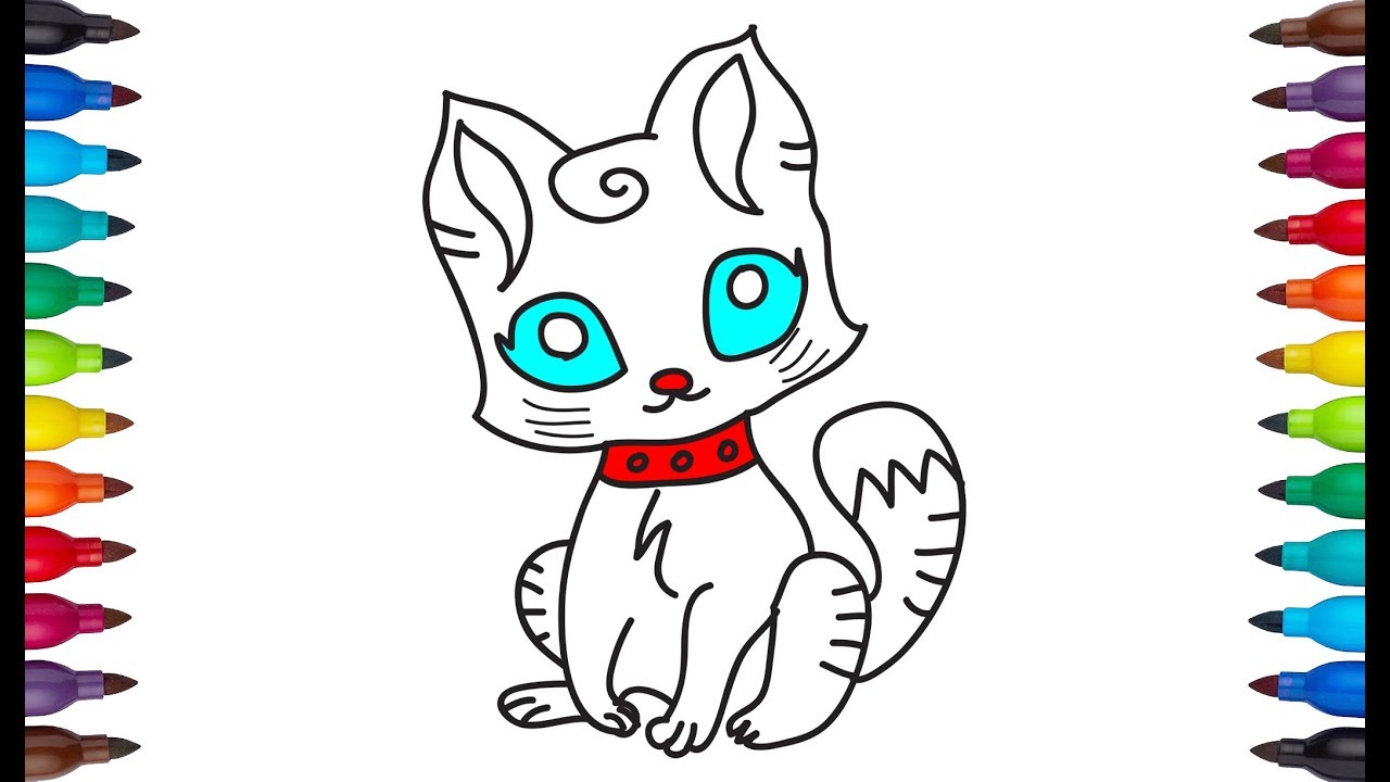 1280x720 How To Draw Drawing Cat Drawing For Kids Very Easy Simple