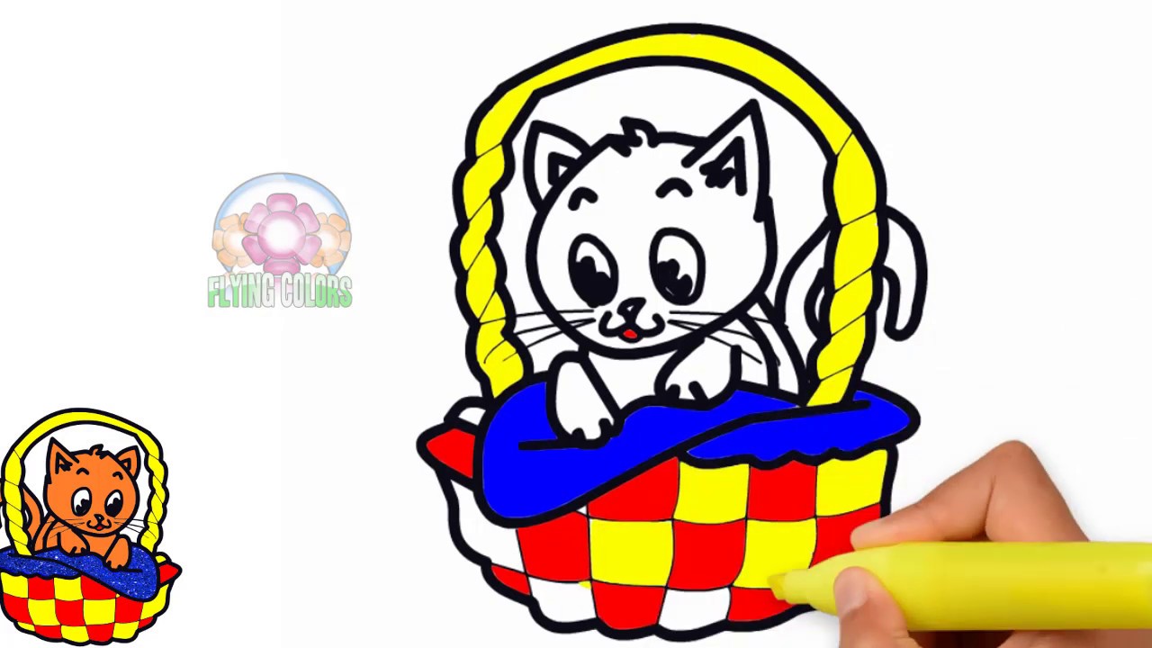 1280x720 How To Draw An Easy Cat For Kids Drawing And Coloring Kitten