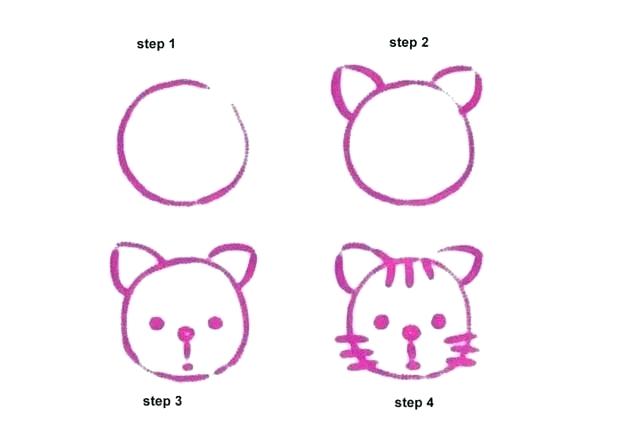 Easy Cat Drawing Step By Step | Free Download On ClipArtMag