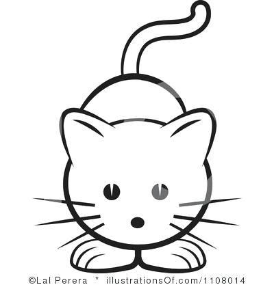 400x420 Outline Of Cat Face Ways To Draw A Kitten Black Drawing Template
