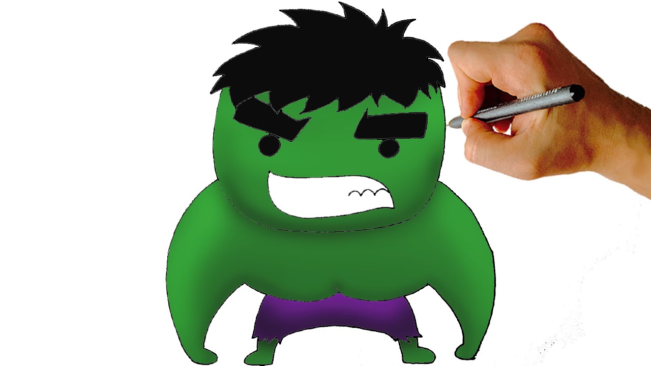1280x720 How To Draw Chibi Hulk Easy Step