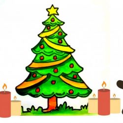 250x250 Christmas Tree Drawing