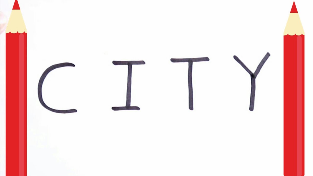 1280x720 How To Draw City Using Word City Step