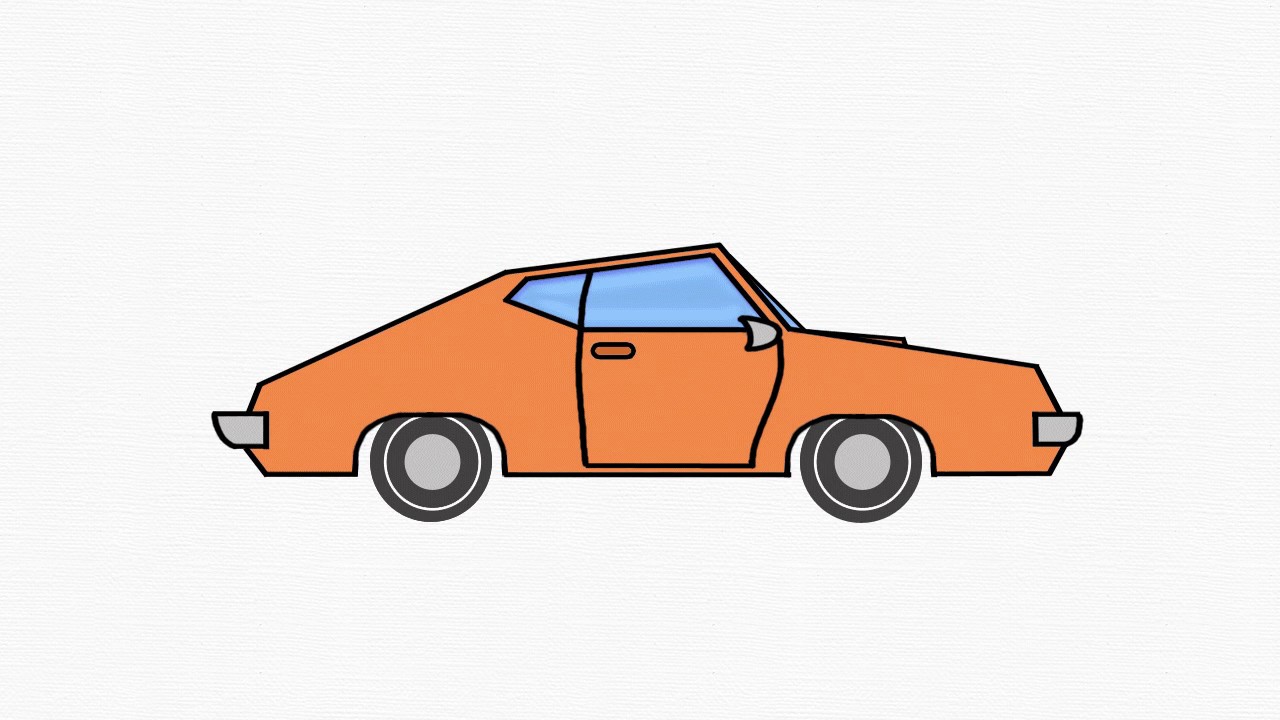 1280x720 how to draw a sedan car easy step