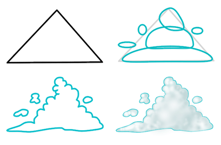450x295 How To Draw Cartoon Clouds