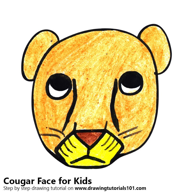 Easy Cougar Drawing Free download on ClipArtMag