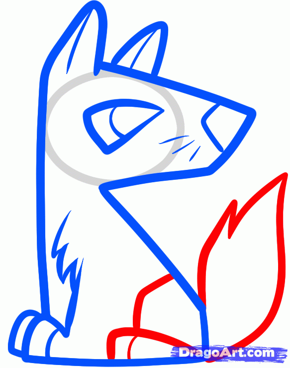 583x741 How To Draw A Coyote For Kids, Step