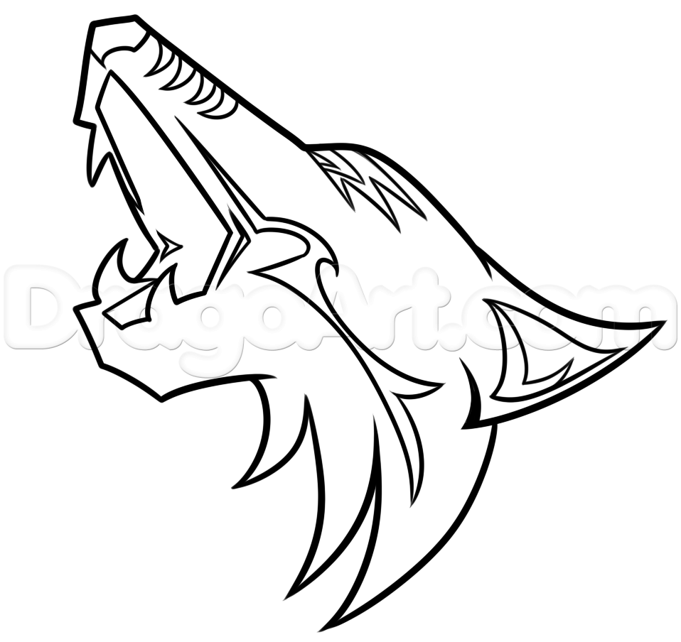 958x904 Step How To Draw The Arizona Coyotes Logo