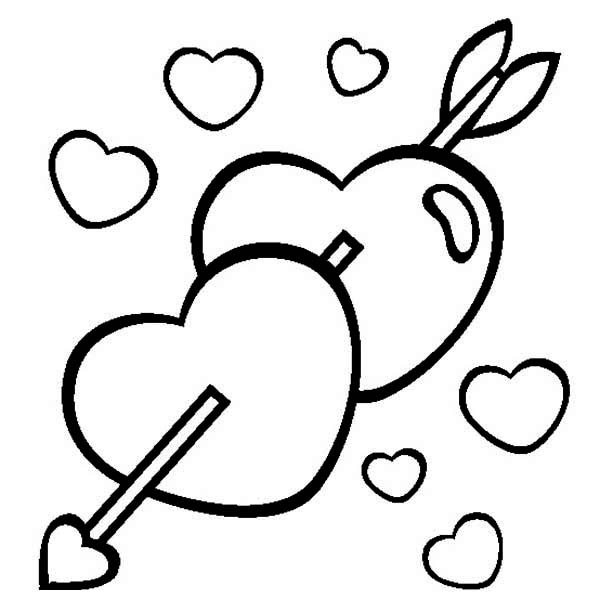 600x612 Draw Heart With Arrow