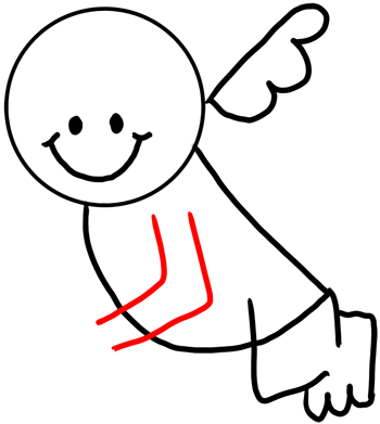 350x391 Drawing Cupid With Easy Step
