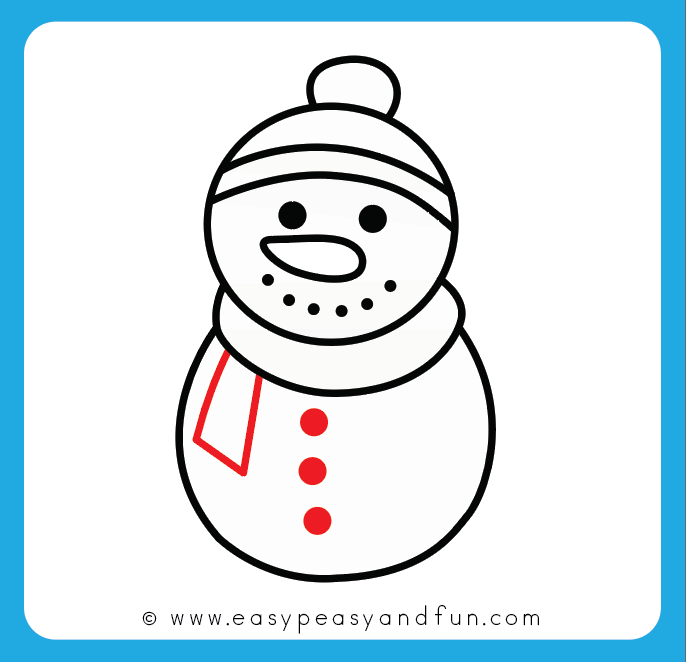686x662 How To Draw A Snowman