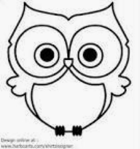 450x480 Simple Cute Owl Drawing