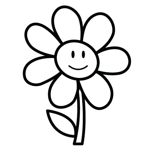 600x613 Simple Flower To Draw