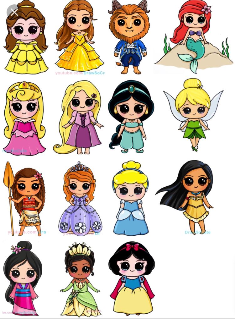 750x1015 Disney Princess Draw So Cutes So Good In Cute Kawaii