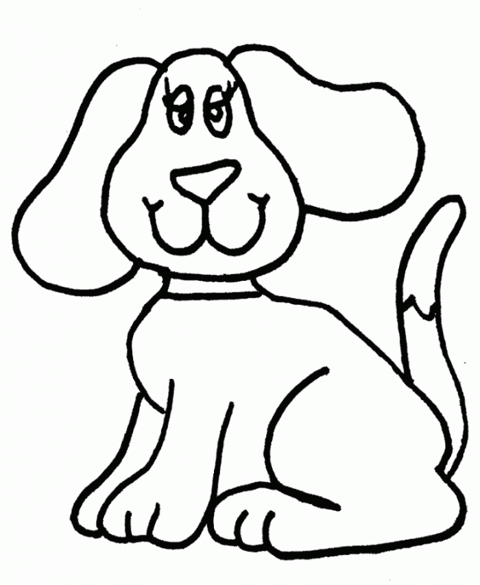 700x854 Easy Dog Coloring Pages