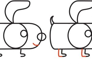 300x210 Easy Dog Drawing For Kids How To Draw A Dog