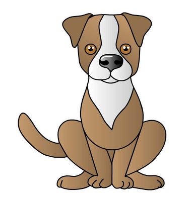 379x408 Easy Dog Face Drawing Step