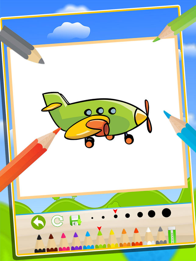 643x857 Vehicles Airplanes Trains Coloring Book Kids Easy Paint Fun