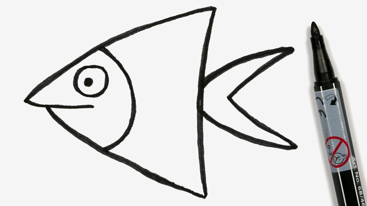 1280x720 How To Draw A Cartoon Fish