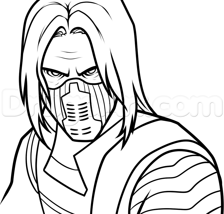 882x842 Step How To Draw The Winter Soldier