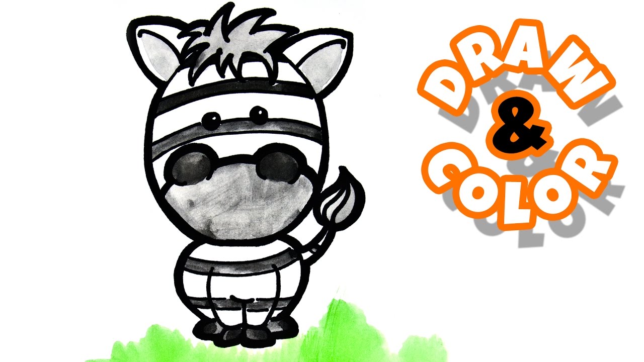 1280x720 Easy Drawing For Kids How To Draw A Cute Zebra Step