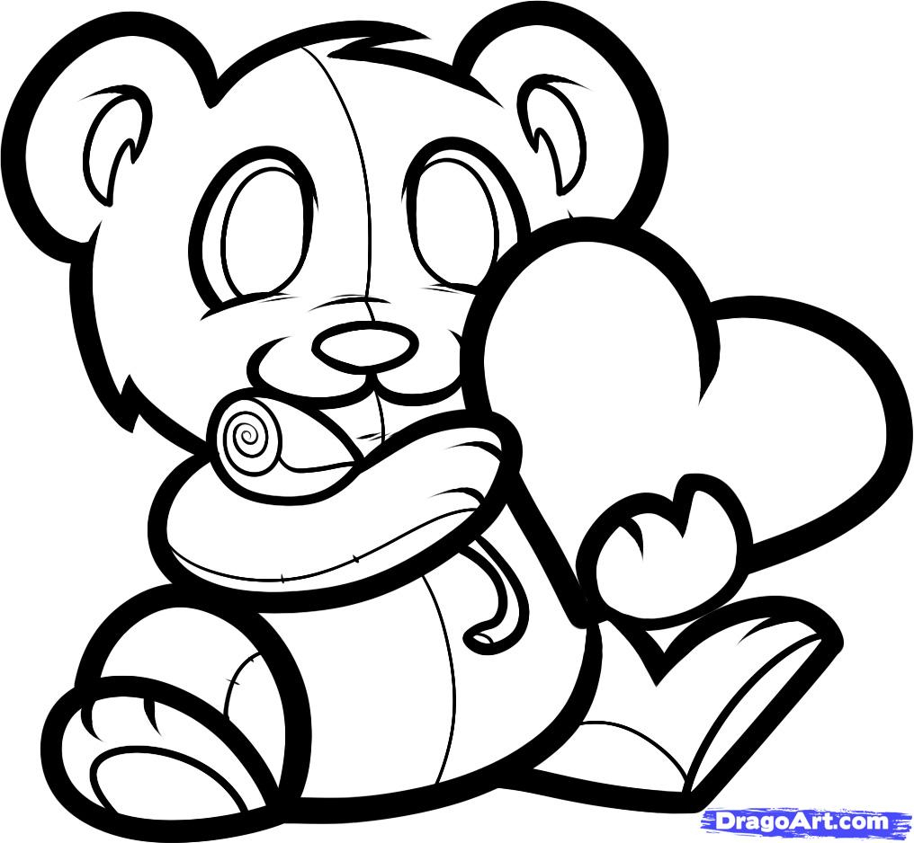 1016x938 How To Draw A Teddy Bear Step