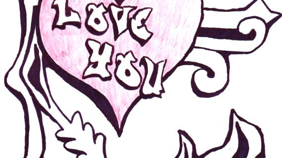 570x320 I Love You Drawings Doodle I Love You With Heart Icon Drawing