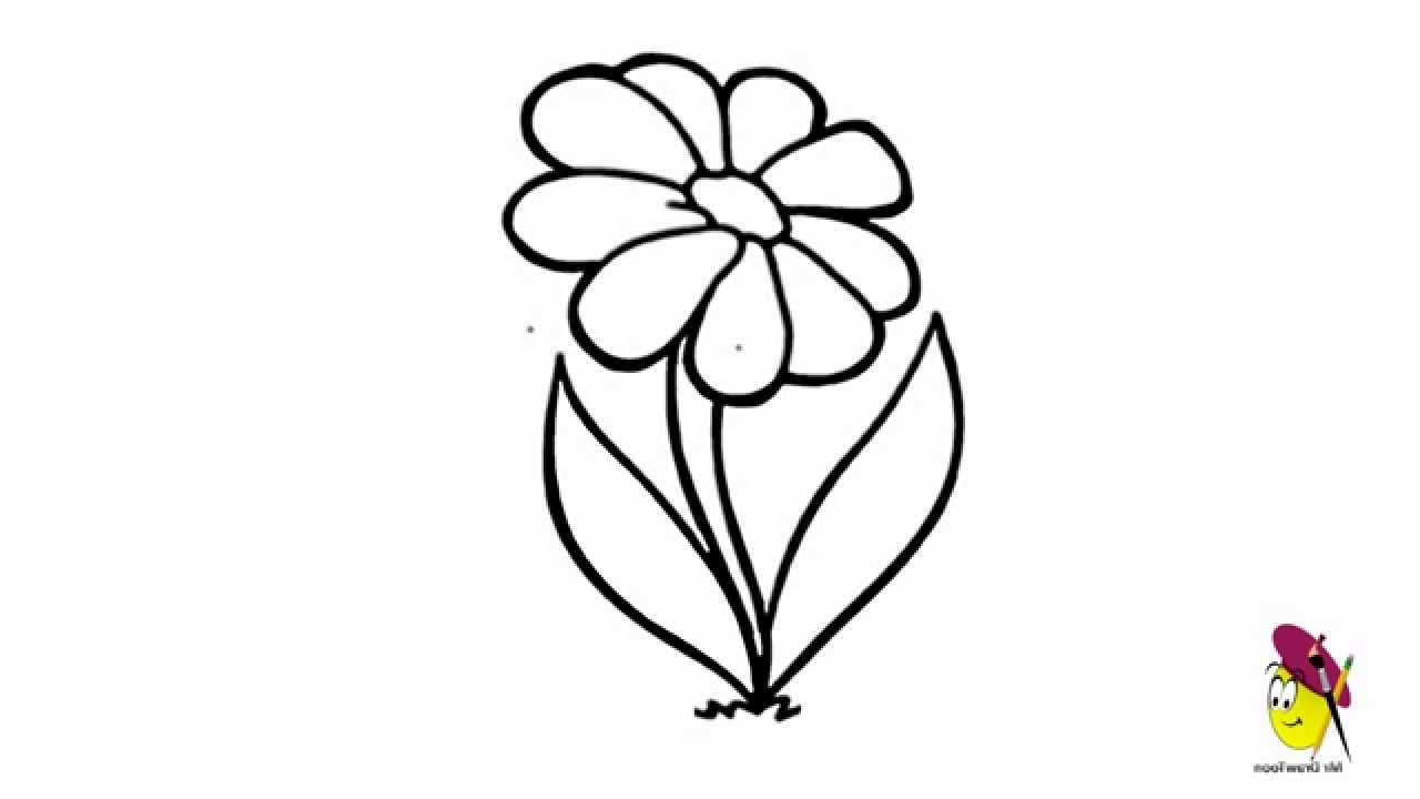 1280x720 Simple Flower Drawing Free Easy Drawings Of Flowers Download Clip