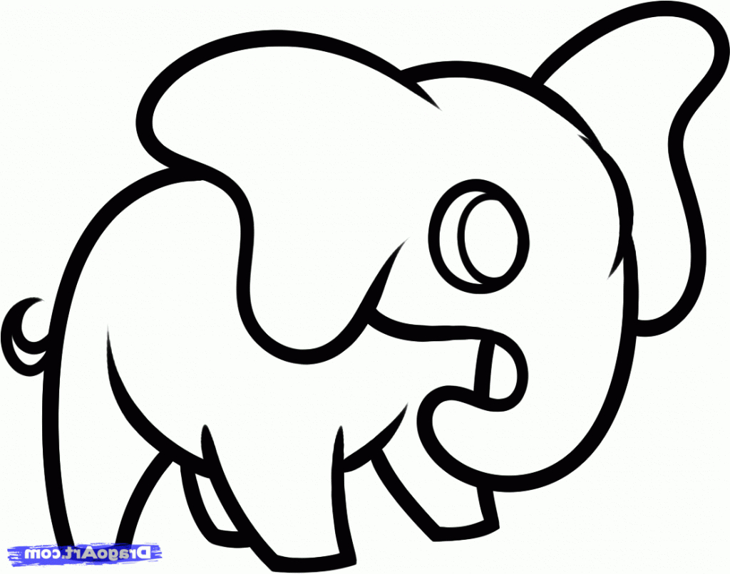 1024x806 How To Draw A Elephant Step