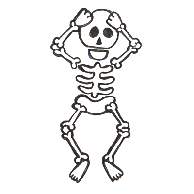 400x400 How To Draw Cartoon Skeletons With Step