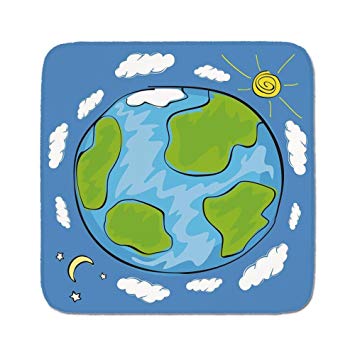 355x355 Cozy Seat Protector Pads Cushion Area Rug,earth,childs