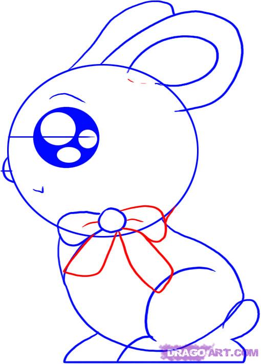 510x711 Draw A Chocolate Easter Bunny, Step