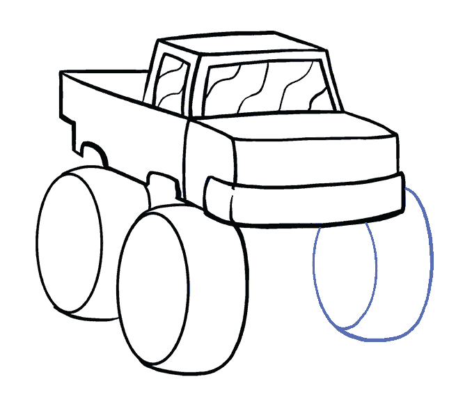 678x600 Images Of Easy Truck Drawings