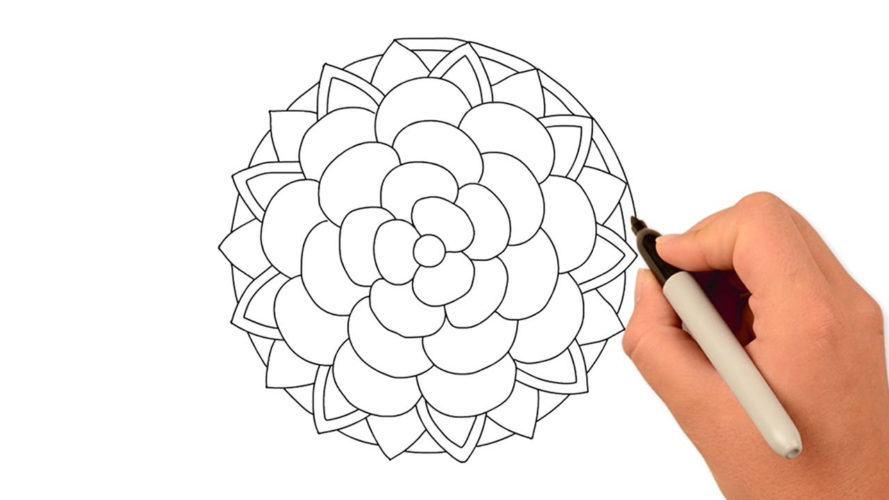 1280x720 Easy Trick! How To Draw A Flower