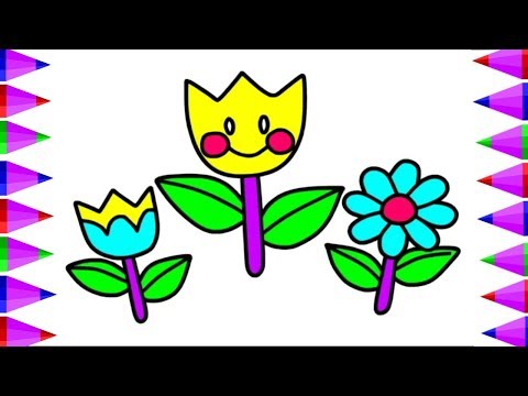 480x360 Easy Flowers Drawing For Kids