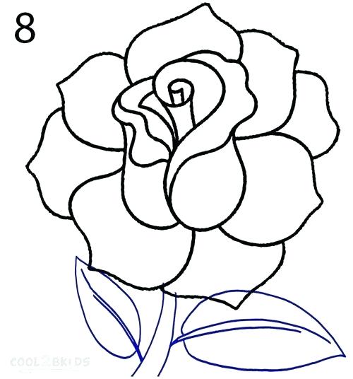 500x536 easy rose to draw draw a rose rose drawing easy rose flower