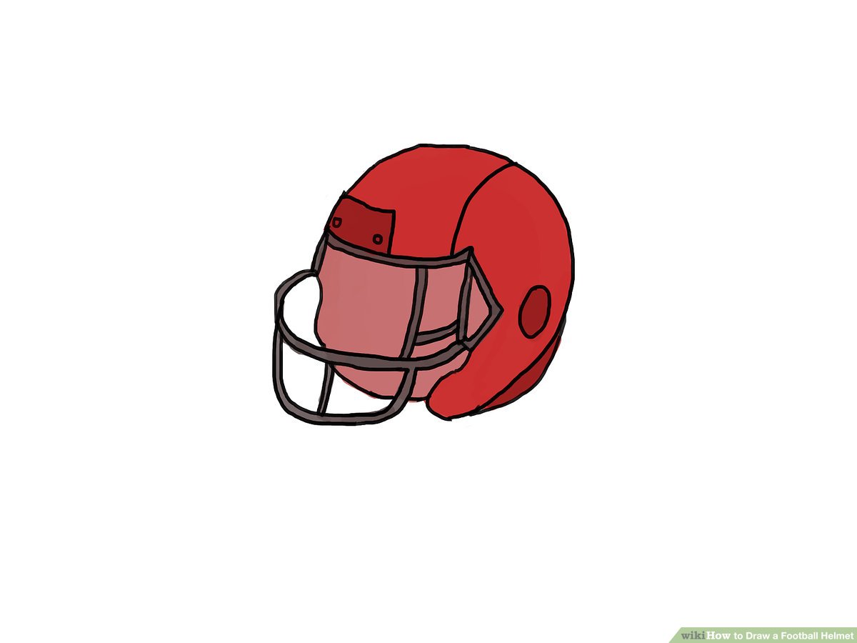 Easy Football Helmet Drawing