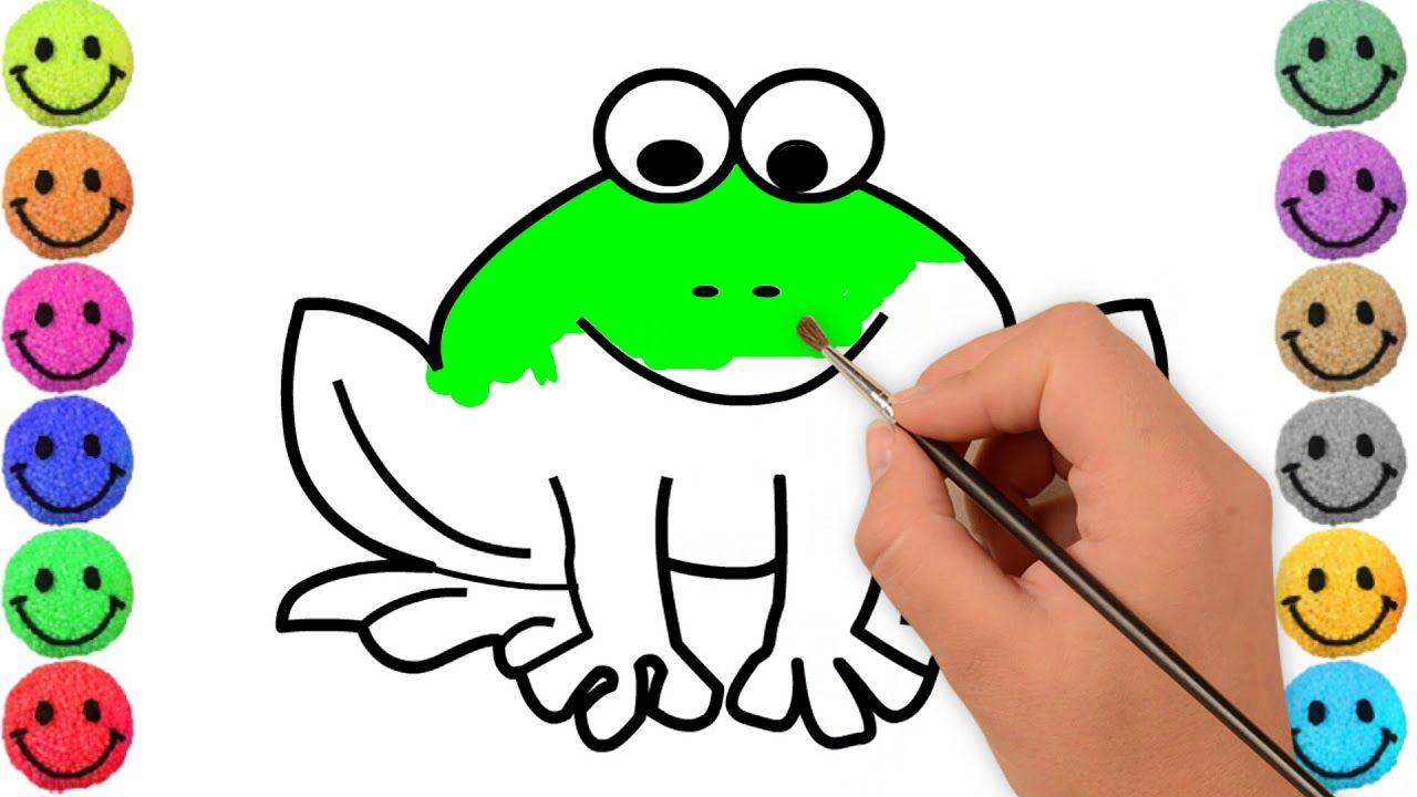 1280x720 Frog Drawing For Kids, Easy Steps For Drawing