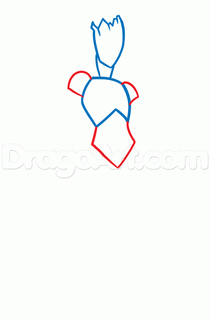 707x1080 How To Draw Groot, Guardians Of The Galaxy, Step