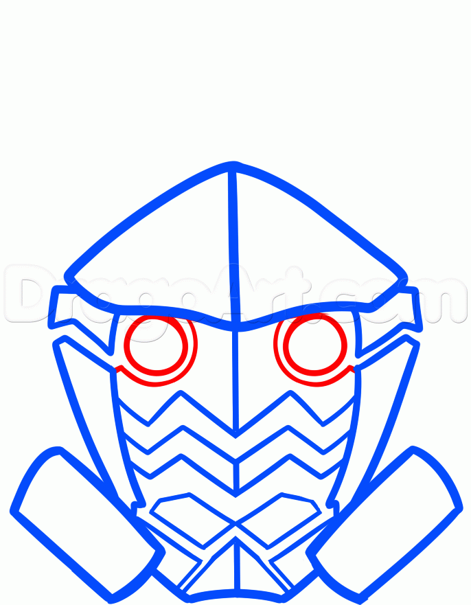 686x881 Draw The Star Lord Easy, Step